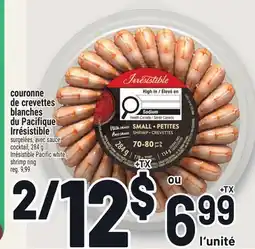 Metro COURONNE DE CREVETTES BLANCHES DU PACIFIQUE IRRÉSISTIBLE |IRRÉSISTIBLE PACIFIC WHITE SHRIMP RING offer