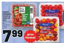 Metro TOMATES MÉLANGÉES, CERISES OU RAISINS DE SERRE | SMALL HOTHOUSE TOMATOES offer