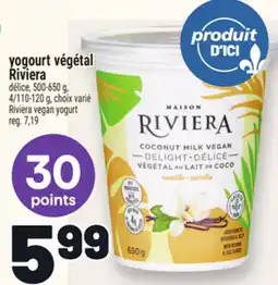 Metro YOGOURT VÉGÉTAL RIVIERA | RIVIERA VEGAN YOGURT offer