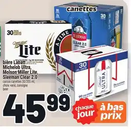 Metro BIÈRE LABATT MICHELOB ULTRA, MOLSON MILLER LITE, SLEEMAN CLEAR 2.0 | BEER offer