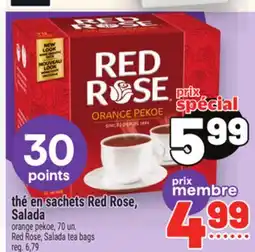 Metro THÉ EN SACHETS RED ROSE, SALADA | RED ROSE, SALADA TEA BAGS offer