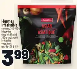 Metro LÉGUMES IRRÉSISTIBLE | IRRÉSISTIBLE VEGETABLES offer