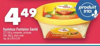 Marche Ami HUMMUS FONTAINE SANTÉ offer