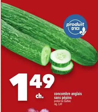 Marche Ami concombre anglais sans pépins offer