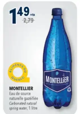 Familiprix MONTELLIER Carbonated natural spring water, 1litre offer