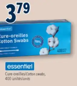 Familiprix ESSENTIEL Cotton swabs, 400 unit offer