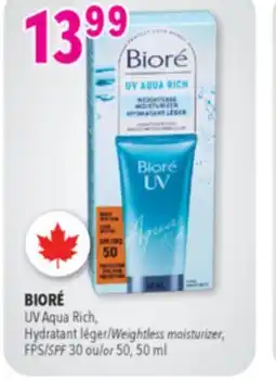 Familiprix BIORÉ, UV Aqua Rich, Hydratant Weightless moisturizer, SPF 30 or 50 offer