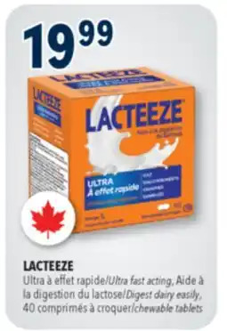Familiprix LACTEEZE, Ultra fast acting, Digest dairy easily, 40 chewable tablets offer