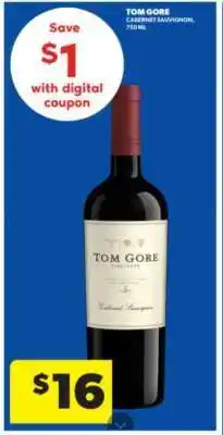 Real Canadian Liquorstore Tom Gore Cabernet Sauvignon offer