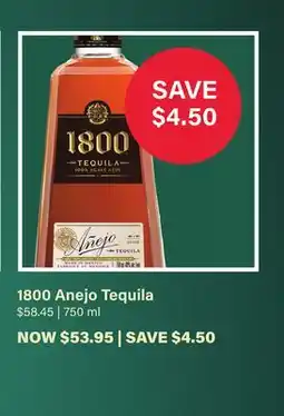 LCBO 1800 Anejo Tequila offer
