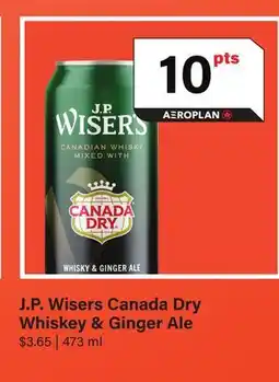LCBO J.P. Wisers Canada Dry Whiskey & Ginger Ale offer