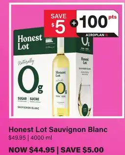 LCBO Honest Lot Sauvignon Blanc offer
