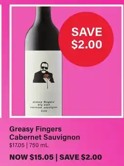 LCBO Greasy Fingers Cabernet Sauvignon offer