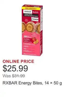 Costco RXBAR Energy Bites, 14 × offer