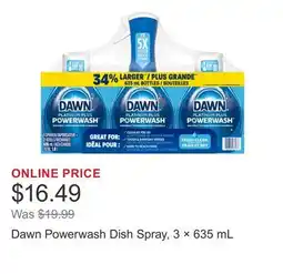 Costco Dawn Powerwash Dish Spray, 3 × offer