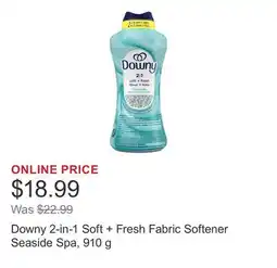 Costco Downy 2-in-1 Soft + Fresh Fabric Softener Seaside Spa, 910 g offer