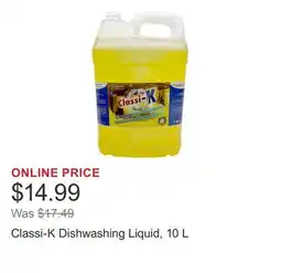 Costco Classi-K Dishwashing Liquid offer