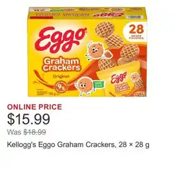 Costco Kellogg's Eggo Graham Crackers, 28 × offer