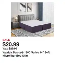 Wayfair Wayfair Basics 1800 Series 14 Soft Microfiber Bed Skirt offer