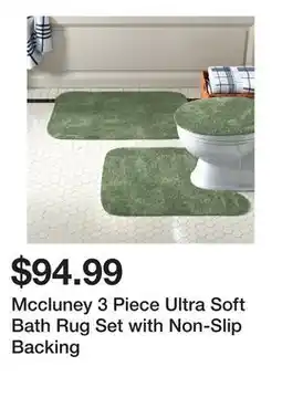 Wayfair Mccluney 3 Piece Ultra Soft Bath Rug Set with Non-Slip Backing offer