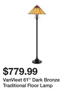 Wayfair VanVleet 61'' Dark Bronze Traditional Floor Lamp offer