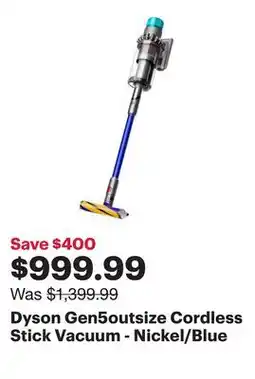 Best Buy Dyson Gen5outsize Cordless Stick Vacuum - Nickel/Blue offer