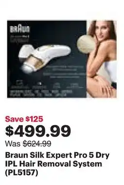 Best Buy Braun Silk Expert Pro 5 Dry IPL Hair Removal System (PL5157) offer