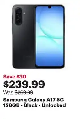 Best Buy Samsung Galaxy A17 5G 128GB - Black - Unlocked offer