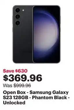 Best Buy Open Box - Samsung Galaxy S23 128GB - Phantom Black - Unlocked offer