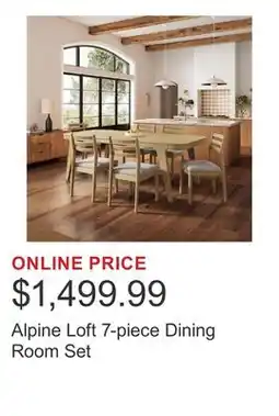 Costco Alpine Loft 7-piece Dining Room Set offer