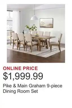 Costco Pike & Main Graham 9-piece Dining Room Set offer