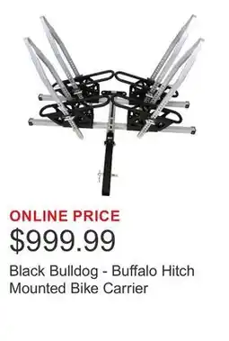 Costco Black Bulldog - Buffalo Hitch Mounted Bike Carrier offer