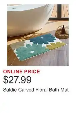 Costco Safdie Carved Floral Bath Mat offer