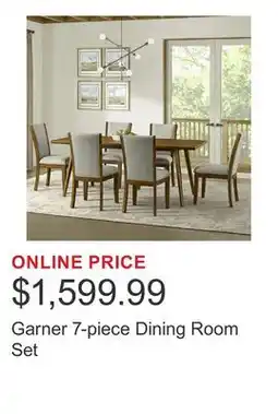 Costco Garner 7-piece Dining Room Set offer