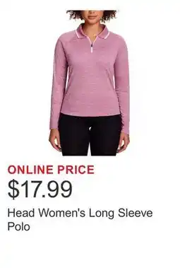 Costco Head Women's Long Sleeve Polo offer