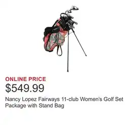 Costco Nancy Lopez Fairways 11-club Women's Golf Set Package with Stand Bag offer