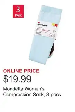 Costco Mondetta Women's Compression Sock, 3-pack offer