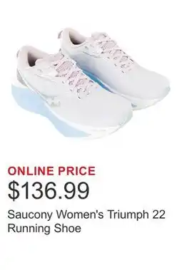 Costco Saucony Women's Triumph 22 Running Shoe offer