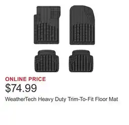 Costco WeatherTech Heavy Duty Trim-To-Fit Floor Mat offer