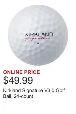 Costco Kirkland Signature V3.0 Golf Ball, 24-count offer