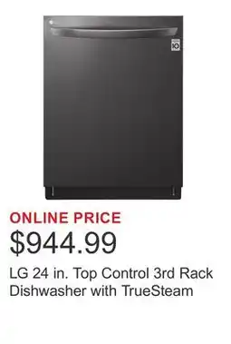 Costco LG 24 in. Top Control 3rd Rack Dishwasher with TrueSteam offer