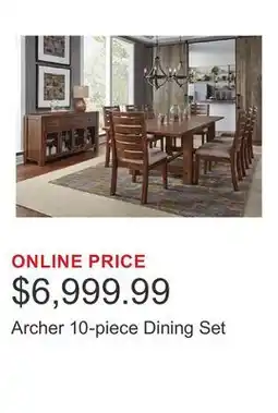 Costco Archer 10-piece Dining Set offer