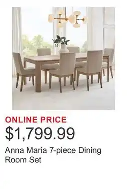 Costco Anna Maria 7-piece Dining Room Set offer