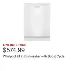 Costco Whirlpool 24 in Dishwasher with Boost Cycle offer