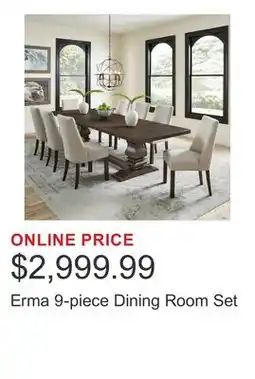 Costco Erma 9-piece Dining Room Set offer