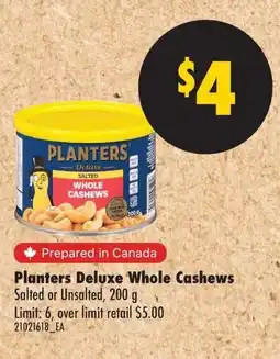 No Frills Planters Deluxe Whole Cashews offer
