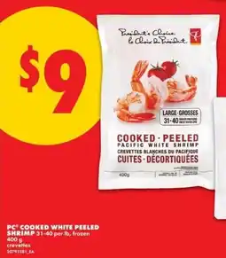 No Frills PC cooked white peeled shrimp offer