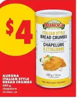 No Frills Aurora italian style bread crumbs offer