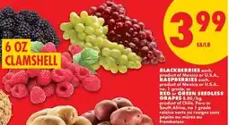 No Frills Blackberries, raspberries, red or green seedless grapes offer