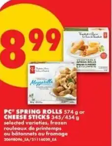 No Frills Pc spring rolls or cheese sticks offer